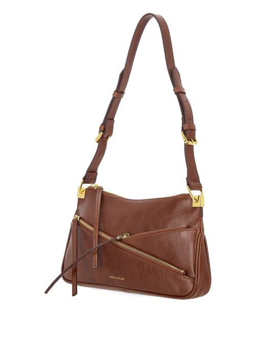 Three zipped Baguette MANU ATELIER | 2023152TOBACCO